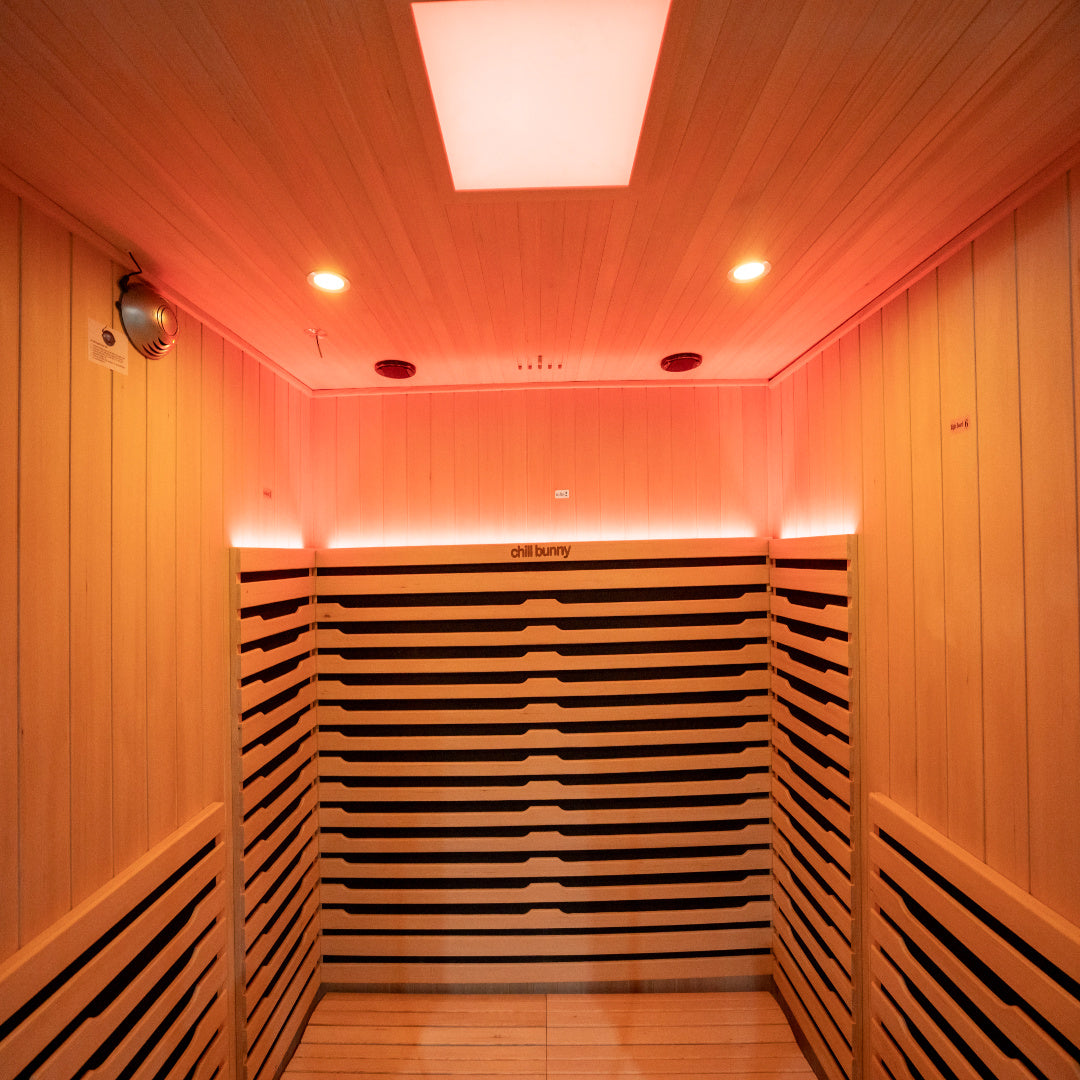 Chill Bunny Indoor Infrared Sauna 3P Interior front view