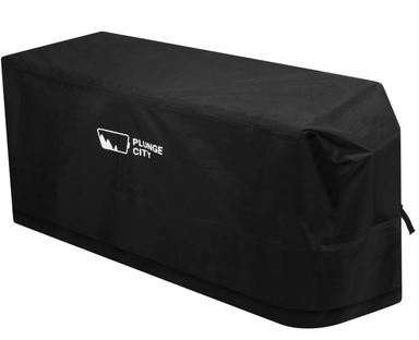 Black rectangular cover with 'Plunge City' logo on a white background