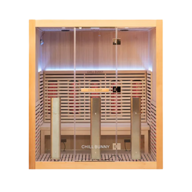 ChillBunny3-PersonInfraredSauna_PremiumCanadianHemlock_FullSpectrumHeating