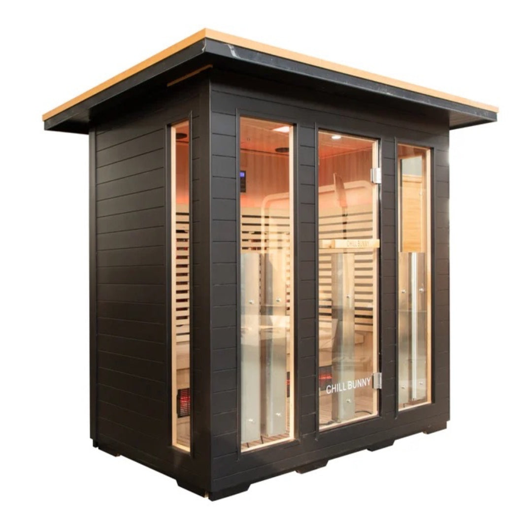 Chill_Bunny_3person_Outdoor_Infrared_Sauna_45 degree