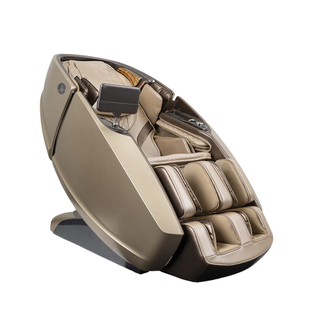 Masseuse Therapeutic Dual-Pro Massage Chair - Advanced 4D Massage, Hot Stone Therapy & Zero Gravity Comfort-Champagne