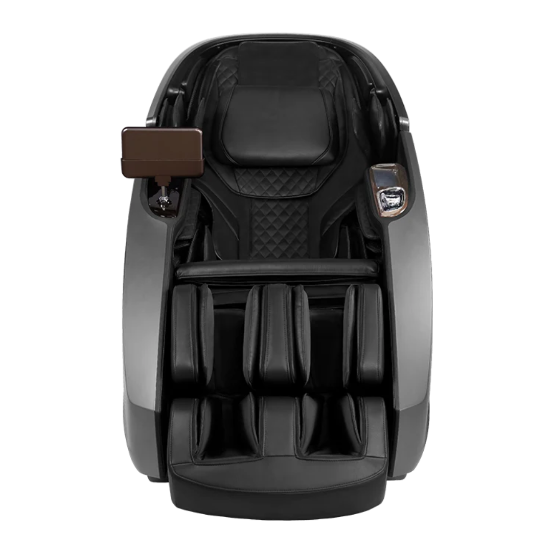 Masseuse Therapeutic Dual-Pro Massage Chair - Advanced 4D Massage, Hot Stone Therapy & Zero Gravity Comfort-chocolate-black-up