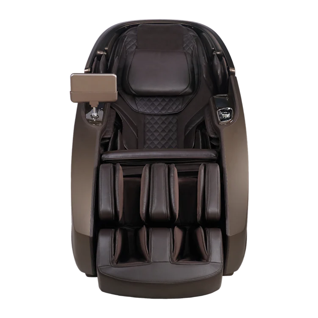 Masseuse Therapeutic Dual-Pro Massage Chair - Advanced 4D Massage, Hot Stone Therapy & Zero Gravity Comfort-chocolate-up