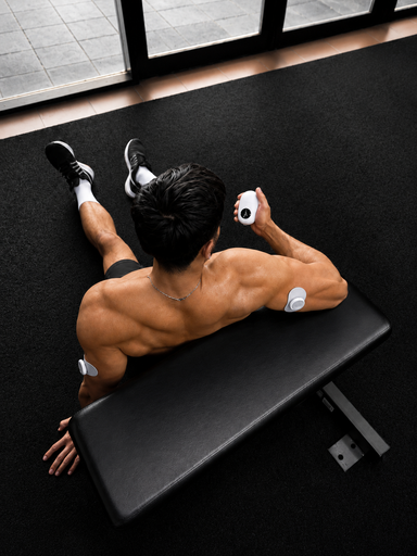 Advanced NERV Pulse EMS recovery device for targeted muscle stimulation.