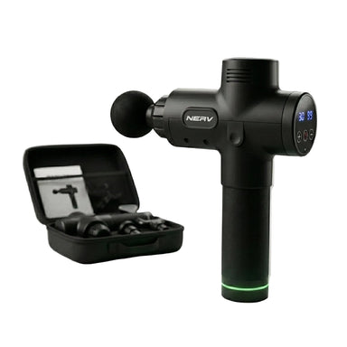 NERV Punch deep tissue massage gun for muscle recovery and pain relief.