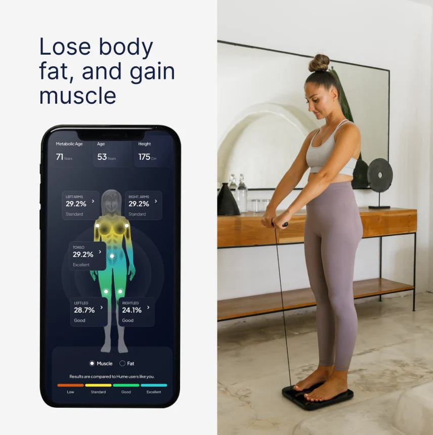 Hume Health The Hume Body Pod Composition Scale - 98% DEXA Accuracy - Perfect for weight loss, body building, general body tracking