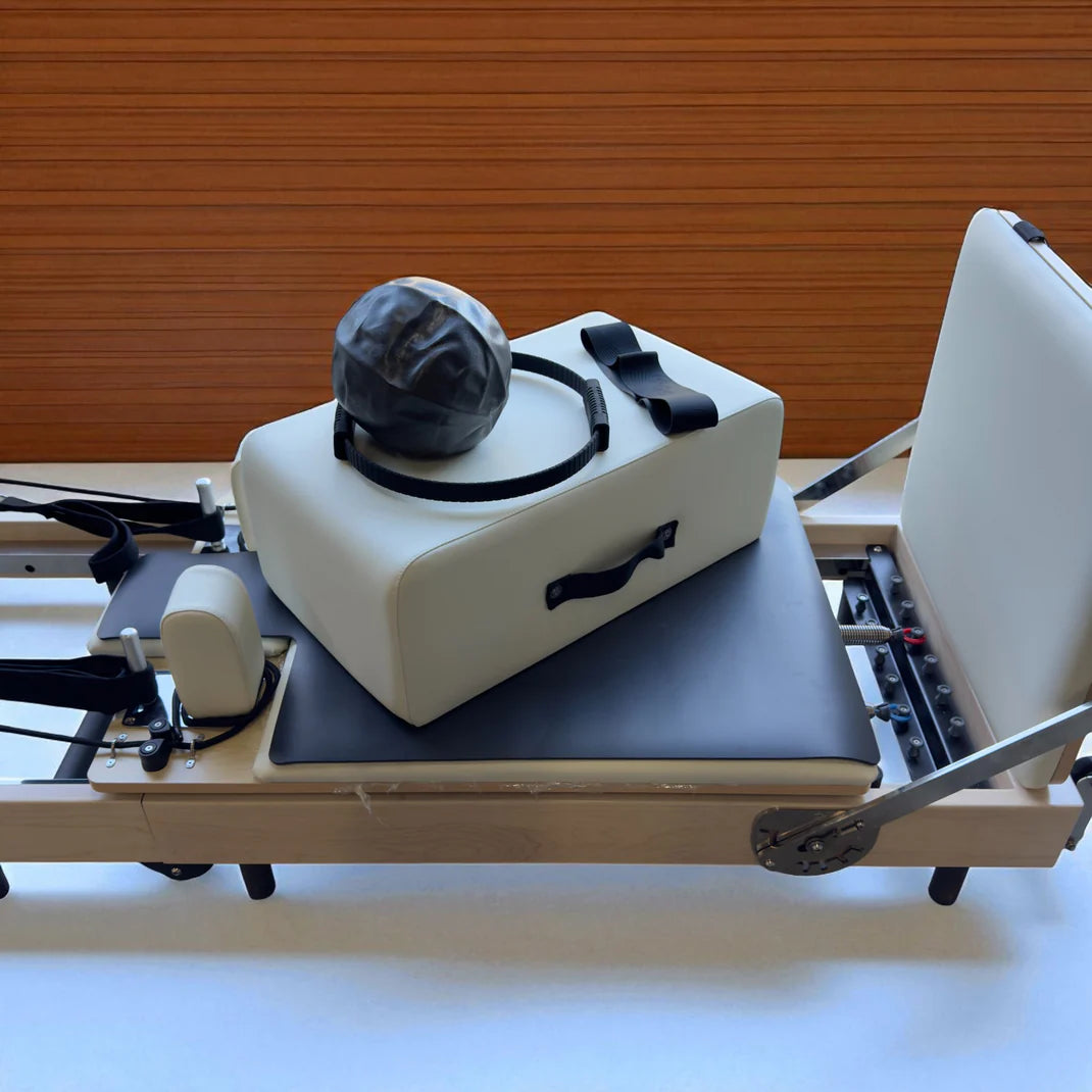 Maple Foldable V2 Reformer essentials kit included accessories for pilates training