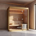 A 4-person indoor traditional sauna shown in a home setting