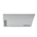 Front view of the white Norge N-01 Ice Bath unit with cover on top