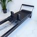Aluminium alloy frame detail Pearl Studio V2 pilates reformer noir