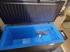 Front view of the Plunge City Sub-Zero cold plunge ice bath with lid open showing the interior