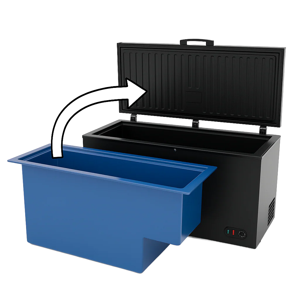 Sub Zero Plunge Lite 460 litre capacity cold plunge in use