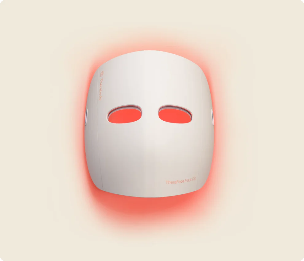 TheraFace Mask Glo gentle vibration scalp massage feature