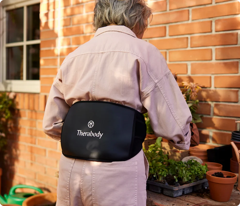 ThermBack LED back support device promoting mobility and comfort